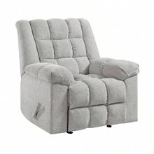 Gentle Rocking Motion Reclining Chair 1pc Light Gray Chenille Upholstery Ultra Comfort Living Room Furniture - Light Gray + Plywood + Contemporary + Modern1 - View 3