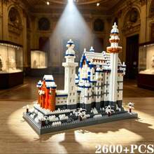 1400+Pcs Mini Leaning Tower Of Pisa Building Block Set, Taj Mahal And Neuschwanstein Castle Building Blocks, World Famous Architecture Assembly Model, High Difficulty Adult Toy Micro Particle Desktop Decor, Birthday Gift, Stress Relief Building Block Toy, Holiday Gift - Multicolor - View 5