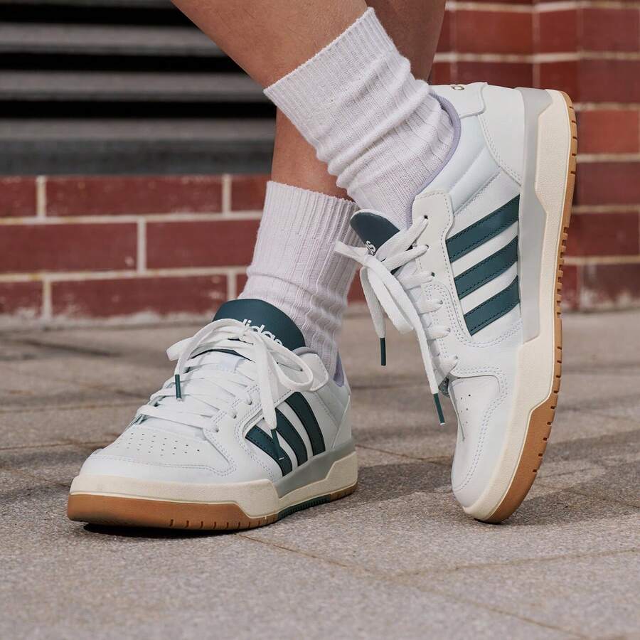 Adidas ENTRAP American Campus Style Sports Shoes Youthful Retro Basketball Style Skate Shoes JQ3925 - White - View 1