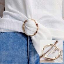 10pcs Random Color Alloy Multi-Function Summer T-Shirt Shirt Shortening Clips, Hem Fixing Waist Cinching Buckles, Multi-Purpose Clothing Corner Clips - One Size - View 3