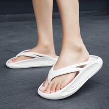 Men's Fashionable Summer Outdoor Casual Flip Flops, Wear-Resistant Personalized Beach Slippers - White - View 8