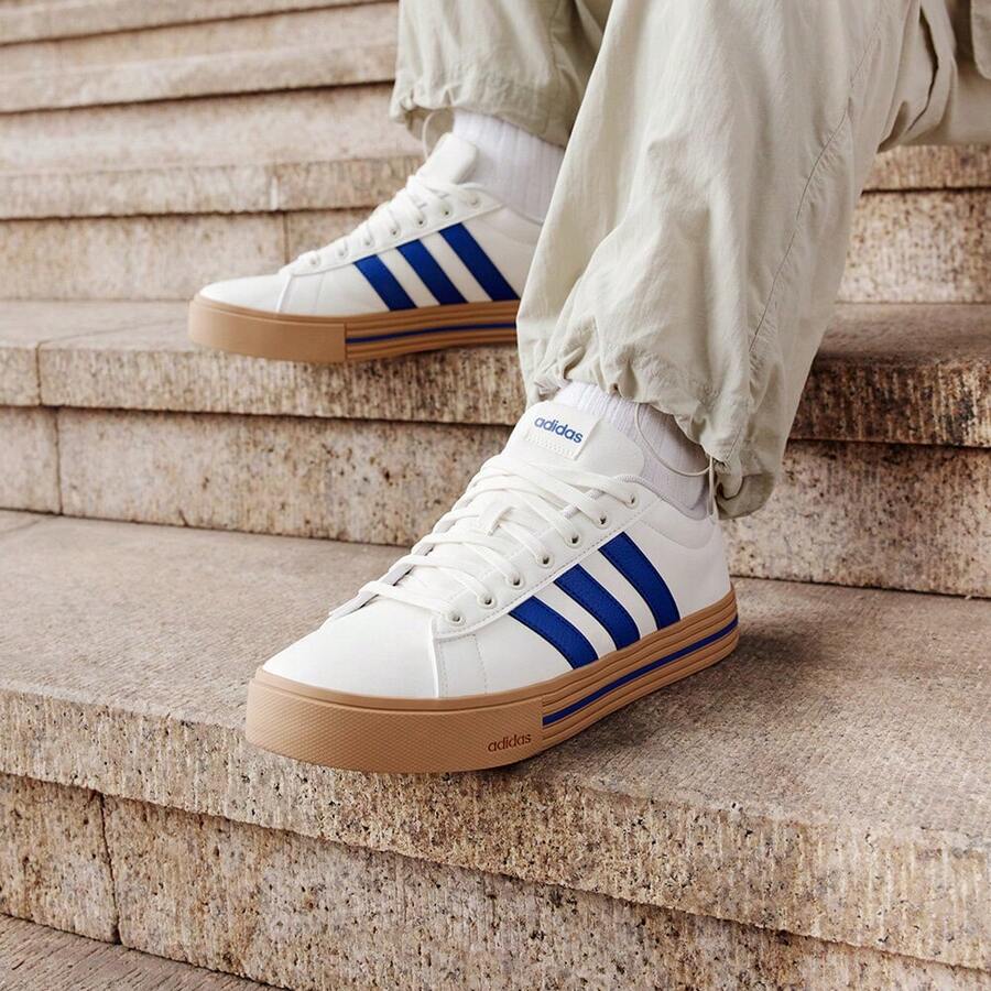 Adidas DAILY 4.0 Retro Sports Casual Sneakers White Shoes JR0079 - Blue and White - View 1