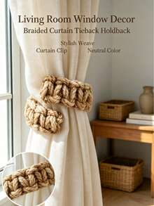 Curtain Tieback Braided Curtain Rope Practical Curtain Clip Curtain Hook Bedroom Living Room Home Window Decoration Decorative Curtain Accessories - Multiple Styles - View 4