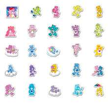 50/100/550pcs Cute Cartoon Care Bears Heart Design Sticker Pack, Including Love-A-Lot Bear, Funshine Bear, Friend Bear, Suitable For Gifts, Back To School And Other Occasions - A - View 4