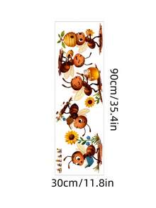 Funny Cartoon Ants Carrying Wall Sticker, Living Room Baseboard Background Decor Self-Adhesive Paper - Multicolor - View 3