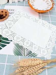 1pc/50pcs/100pcs White Rectangular Wax Paper, Oil-Proof, Suitable For Home, Kitchen And Restaurant Frying, Baking, Pastry And Cake Making - Multicolor - View 7