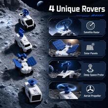 Set Mainan Armada Luar Angkasa 5-in-1, 4 Kendaraan Penjelajah Bulan dengan Figur Astronot, Set Kombinasi Mobil Luar Angkasa Bertenaga Inersia, Mainan Bermain Peran Eksplorasi Luar Angkasa untuk Anak Laki-laki, Cocok untuk Hadiah Ulang Tahun dan Natal - MultiWarna - View 2