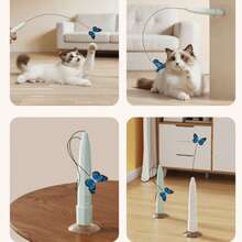 Automatic Butterfly Cat Toy With Suction Cup, 2-In-1 Hands-Free Self-Play Interactive Toy, Durable And Bite-Resistant Indoor Pet Puzzle Toy, Suitable For Kittens - View 2