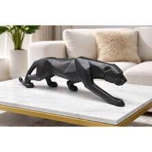 3D Geométrica Grande 42cm Decoração Luxo em Gesso - preto fosco - Visão 4