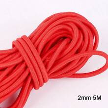 Random Color 1 Meter,5/10meter,Soft Round Elastic Band Flat Rubber Band Waistband Elastic Cord Mask Making,Halloween, Christmas - Multicolor - View 7
