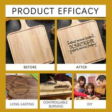 Wood Burning Paste DIY Pyrography Burning Paste For Wood, Leather, Canvas, Paper, Easy To Use, No Complex Skills Required, Family Interaction, Gift For Family And Friends On Holidays, Christmas, Halloween, Premium Gift, New And Old Models Randomly Sent - A - View 9