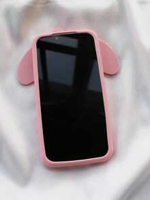 SANRIO Cartoon 3D Rabbit Heart Bow Phone Case, Shockproof Silicone Protective Cover, Compatible With Apple 17/17Air/17Pro/17Promax, 16/16Plus/16Pro/16Promax, 15/15Plus/15Pro/15Promax, 14/14Plus/14Pro/14Promax, 13/13Pro/13Promax, 12/12Pro/12Promax, 11/11Pro Max, XR/XSMAX, 7P/8P, 7/8/SE, Dust-Proof, Popular Style - Pink - View 9