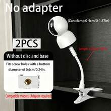 1‑2Pcs Portable Flexible Camera Clamp Mount, Universal Punch‑Free Bendable Bracket Base, Webcam Monitor Camera Holder Stand - Multi-color - View 7