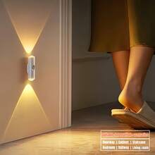 New Magnetic Wall Light, USB Rechargeable Night Light, Smart Sensor Wall Light, Cat Eye Design Atmosphere Light, Drill-Free Installation, Adjustable Lighting, Hill Projection Light. Suitable For Hallway, Stairs, Living Room, Bedroom, Garden. Back To School, Birthday, Holiday Gift Night Light. - Multicolor - View 4