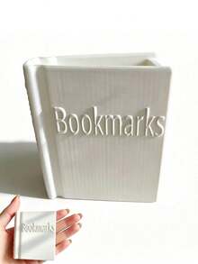 3D Printed Book-Shaped Bookmark Storage Display Rack, Cute Artistic Style Book Lover Desk Organizer, Creative Bookworm Gift, Teacher's Day Graduation Season Christmas Birthday Souvenir, Study Office Desk Aesthetic Decor - Multicolor - View 9