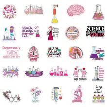 50pcs Cartoon Chemistry Reagent Science Chemistry Doodle Colorful Stickers, Vinyl Waterproof Stickers, Suitable For Water Bottles, Computers, Laptops, Phones, Luggage, Notebooks, Refrigerators - Multicolor - View 6
