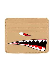 Shark Print Card Holder For Men, Blocking Slim Leather Card Wallet, Multi Card Slots Portable Minimalist Purse, Multi-Slot Storage Bag, Essential For Back To School And Travel, Unique Teacher's Day, Back To School, Halloween, Christmas Gift - Multicolor - View 15
