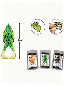 Double-Layer Flip-Top Lure Fishing Tackle Box, (Artificial Lures As Optional Accessories) With Detachable Multi-Compartment Storage Dividers For Classified Storage; Can Hold Lures, Fishing Lines And Reels, Portable Storage Case For Outdoor Angling - Random Color - View 9