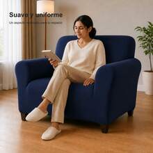 POLIGONO Sofa Slipcovers - Navy Blue - View 3