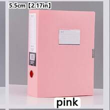 Colorful Large Capacity File Storage Box, Thickened A4 Plastic File Box, Document Storage Box, Suitable For Office, Accountant, Contract And Other Personnel, Accountant And Financial Folders, Vertical Large Capacity Office Supplies Storage Box, Can Classify And Fold A4 Documents, Back To School Season, Learning Supplies - Morandi File Box - View 11