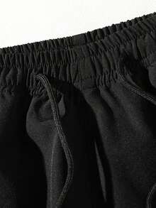 Men's Autumn/Winter Multi-Pocket Sports Outdoor Casual Fashion Cargo Pants - Black - View 4
