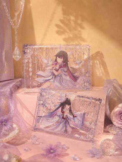 1pc- Merchandise-Moon Goddess Columbina Hyposelenia Merchandise-Game Merchandise-Perfect Gift-Birthday Gift-Ideal Gift-Surprise Gift-Holiday Gift-Seasonal Gift-Gift-Toy-Acrylic Transparent Card Merchandise