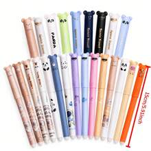 30-Pack 0.7mm Erasable Gel Pens, Animal Print Design, Includes 20 Random Pens + 10 Refills, Multi-Color Thermo-Sensitive Erasable Ink - Multicolor - View 8
