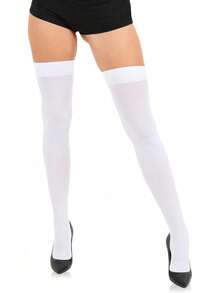 Women's Nylon Over-The-Knee Long Socks, Student Style, Opaque, Y2k Style, Comfortable Socks - Multicolor - View 14