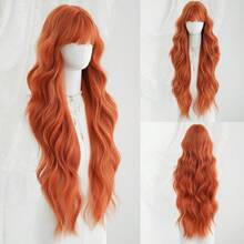 NAMM 30 Inch Light Grey Long Body Wave Wig For Women, Gorgeous Fluffy Synthetic Costume Wig WithBangs-Dark Roots Natural Synthetic Heat Resistant Fiber Hair Suitable For Fashion Girls Daily,Anime Or Costume Cosplay Decoration, Halloween - Multicolor - View 12