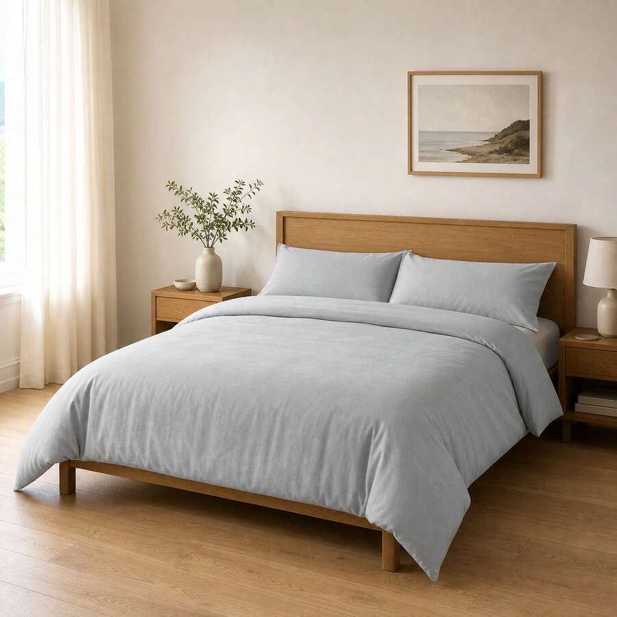 POLIGONO Duvet Covers Sets - Light Grey - View 1