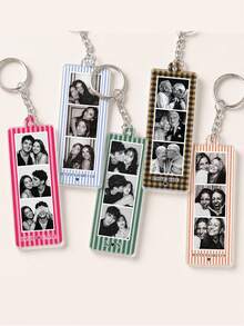 Custom Photo Acrylic Keychain, Personalized Photo Couple Keychain, Couple Gift, Anniversary Gift, Personalized Photo Lanyard Pendant, Birthday Gift - Multicolor - View 5