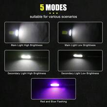 1pc Multi-Function LED Flashlight, 8 Lighting Modes, Side Light, Magnetic Back, Type-C Charging, Daily Waterproof (IPX5), Suitable For Outdoor Camping, Night Fishing, Repair Work, Etc. - Multicolor - View 9