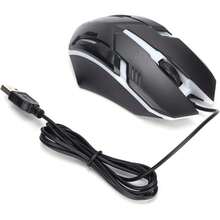 Ratón de Computadora con Cable, Puerto USB, Ratón Óptico Luminoso, Conexión Plug and Play, Operación Sencilla, Ideal para Juegos, Oficina y Negocios (Negro) - Negro - Ver 8