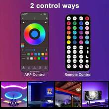 RGB Led Light For Room APP Control With 44-Key Remote Flexible Lamp Tape For Room Decoration TV Backlight Diode - Multi-color light - View 4