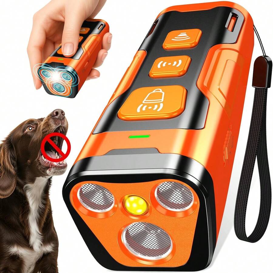 Dog Bark Guard -Professional Dog Training Tool With 3X Emitters Ultra-Long Range Dog Bark Deterrent Device, Portable Anti-Barking Tool To Stop Neighbor's Dog Bad Behavior, Indoor & Outdoor Use - Default - View 1