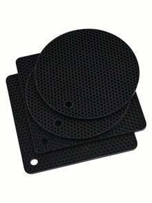 4 Pieces Of Silicone Insulation Pads - Heat-Resistant And Anti Slip Pads, Kitchen Insulation Pads, Washable And Durable Multifunctional Insulation Pads, Suitable For Pot Mats, Can Openers, Teapot Mats, Spoon Holders, Coasters, And Anti Slip Pads - View 14