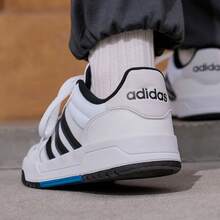 Adidas ENTRAP American Campus Style Youthful Retro Basketball Skate Shoes JQ3924 - White - View 6