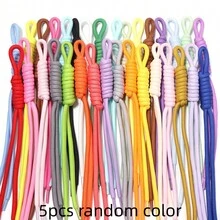 5pcs Handmade Woven Colorful Nylon Rope Knot Keychains And Phone Accessories, Unisex, Durable Braided Lanyards, Suitable For Bag Decoration, Key Chain, Wallet Decoration And Car Accessories - Monochrome - View 13