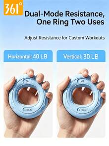 361degree 1pc 361° 30/40lbs Silicone Hand Grip Ring With Keychain, Portable Finger Strength Trainer Hand Grip Exerciser, Hand Grip Strength Enhancement Set, Climbing Fitness Stress Relief Hand Exerciser, Unisex Bag Charm Accessory - Multicolor - View 6