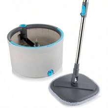 Spin Mop,  Spin Rinse Wringing System, Reusable Powerful Microfibre Pad, Dual Cavity  Bucket With Sturdy Handle - Spin Mop - View 1