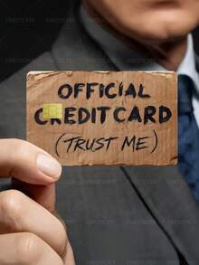 1pc Funny Official Credit Card Cover Sticker Protective Card Sleeve, Paper Style "TRUST ME" PVC Material Anti-Fingerprint Durable Anti-Scratch Wear-Resistant Skin, Party Birthday Gift, Suitable For Men And Women, Small Chip Card, Bank Card, Credit Card, Transit Card, Key Card, Student Campus Card Personalized DIY, Privacy Protection - Multicolor - View 6