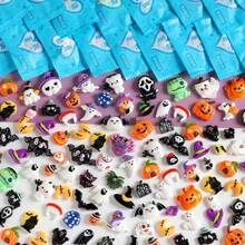 Cartoon Halloween Rubber Rings, Cute Ghost, Skeleton, Pumpkin, Witch, Black Cat Design, Halloween Decoration, Party Decor Accessories, Trick Or Treat Props, Spooky Party Gifts, Small Halloween Gifts, Gift Bag Fillers, Halloween Gifts (Suitable For Teens 14+) - Multiple Styles - View 6