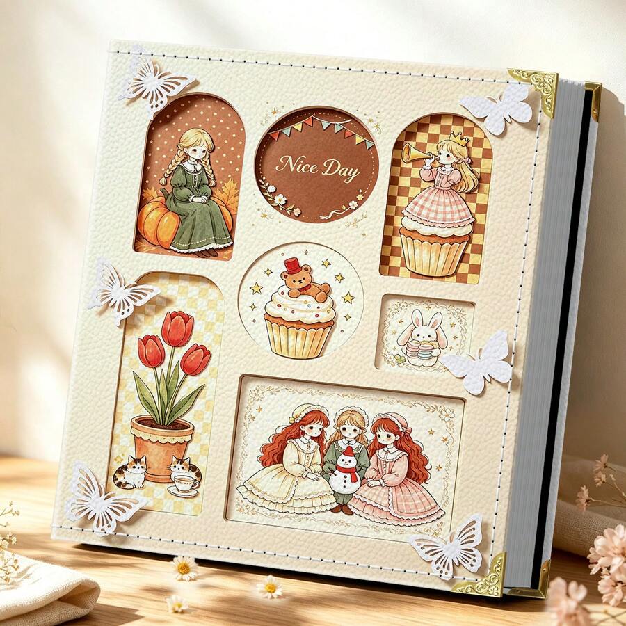 Extra Large Capacity, Horizontal And Vertical Slot Design, 6 Inch Can Store 600 Photos, Group Photos, Couple Anniversary Travel, Family Outings, Backyard Life - 1PC - View 1
