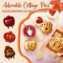 1Pack Fall Hand Pie Molds Set,Mini Apple, Pumpkin & Acorn Shapes For Baking – Dough Presser & Pocket Pie Cutter Tool ,Kitchen Gadgets Christmas Handmade Pie Molds. - Multicolor - View 3