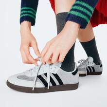 Adidas SAMBA OG "T-Head" Classic Rhinestone Skate Shoes, Training Shoes, White Sneakers IH9055 - Light Grey - View 6