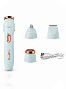 3-In-1 Electric Hair Trimmer – USB Rechargeable, 150mAh Lithium Battery. Multi-Purpose Grooming Tool For Bikini, Nose, Ear, Eyebrow, Face, Leg & Underarm Hair Removal – Perfect For Men & Women. - Multicolor - View 10