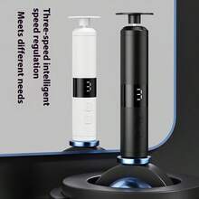 Nueva máquina eléctrica de pulido de pies dos en uno, máquina de pulido de uñas, máquina automática recargable para eliminar piel muerta, 16 cabezales intercambiables, pantalla digital LED con indicador de marcha, 3 niveles ajustables - Multicolor - Ver 6