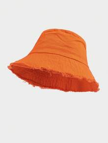 1pc Women's Plain Color Bucket Hat, Outdoor Sun Protection Decor Hat - Women's Bucket Hat - View 19