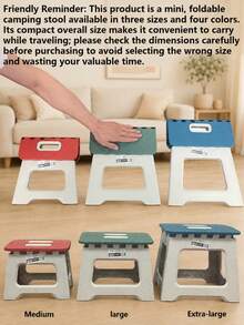 1pc Portable Folding Stool, Open And Fold In A Second, Thickened Mini Outdoor Fishing Stool, Camping, Hiking, BBQ - Multicolor - View 12