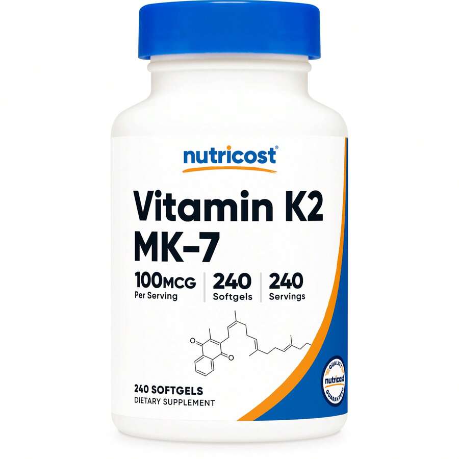 Nutricost Vitamin K2 MK7 100 Mcg, 240 Softgels - Gluten Free And Non-GMO MK7 | K2, Bone Health, Heart Health, Lab Tested, Non-GMO, Premium Quality - 其他 - 查看 1